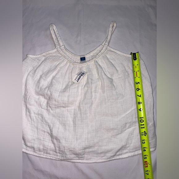 Old Navy NWT Size XS White 100% Cotton Coquette Braided Strap Crop Top - Picture 3 of 8